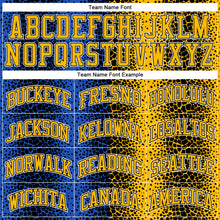 Load image into Gallery viewer, Custom Black Gold-Royal Animal Fur Print Round Neck Sublimation Basketball Suit Jersey