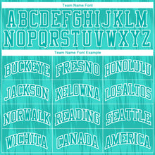 Laden Sie das Bild in den Galerie-Viewer, Custom Aqua White Round Neck Sublimation Basketball Suit Jersey