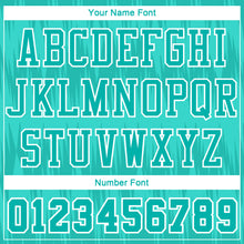 Laden Sie das Bild in den Galerie-Viewer, Custom Aqua White Round Neck Sublimation Basketball Suit Jersey