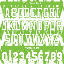 Load image into Gallery viewer, Custom White Neon Green Round Neck Sublimation Basketball Suit Jersey