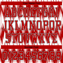 Load image into Gallery viewer, Custom White Red-Black Round Neck Sublimation Basketball Suit Jersey