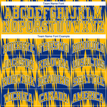 Load image into Gallery viewer, Custom Royal Gold-White Round Neck Sublimation Basketball Suit Jersey