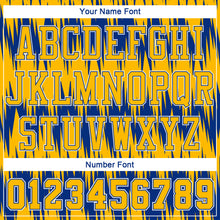 Load image into Gallery viewer, Custom Royal Gold-White Round Neck Sublimation Basketball Suit Jersey