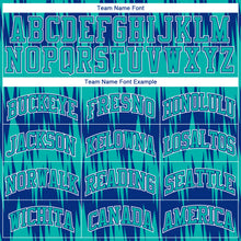 Load image into Gallery viewer, Custom Royal Aqua-White Round Neck Sublimation Basketball Suit Jersey