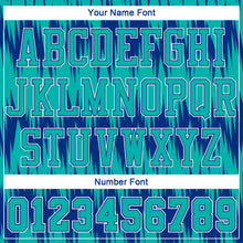 Load image into Gallery viewer, Custom Royal Aqua-White Round Neck Sublimation Basketball Suit Jersey