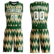 Загрузить изображение в средство просмотра галереи, Custom Green White-Cream Round Neck Sublimation Basketball Suit Jersey