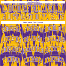 Load image into Gallery viewer, Custom Purple Gold-White Round Neck Sublimation Basketball Suit Jersey