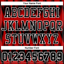 Laden Sie das Bild in den Galerie-Viewer, Custom Black Red-White Round Neck Sublimation Basketball Suit Jersey