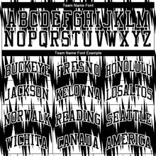 Load image into Gallery viewer, Custom Black White Round Neck Sublimation Basketball Suit Jersey