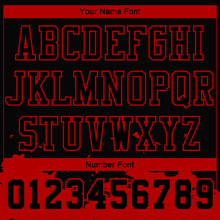 Laden Sie das Bild in den Galerie-Viewer, Custom Black Red Color Splash Round Neck Sublimation Basketball Suit Jersey