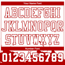 Load image into Gallery viewer, Custom White Red Color Splash Round Neck Sublimation Basketball Suit Jersey