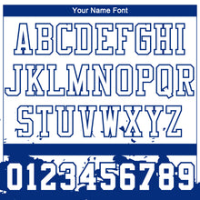 Load image into Gallery viewer, Custom White Royal Color Splash Round Neck Sublimation Basketball Suit Jersey