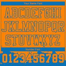 Load image into Gallery viewer, Custom Bay Orange Blue Color Splash Round Neck Sublimation Basketball Suit Jersey