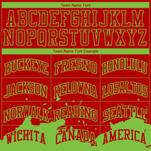 Загрузить изображение в средство просмотра галереи, Custom Red Neon Green Color Splash Round Neck Sublimation Basketball Suit Jersey