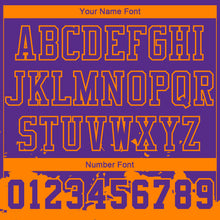 Laden Sie das Bild in den Galerie-Viewer, Custom Purple Bay Orange Color Splash Round Neck Sublimation Basketball Suit Jersey