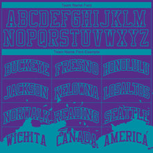 Load image into Gallery viewer, Custom Purple Teal Color Splash Round Neck Sublimation Basketball Suit Jersey