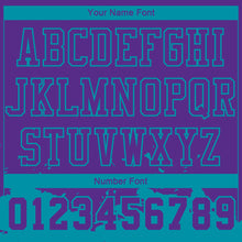 Load image into Gallery viewer, Custom Purple Teal Color Splash Round Neck Sublimation Basketball Suit Jersey