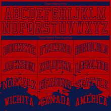 Load image into Gallery viewer, Custom Red Navy Color Splash Round Neck Sublimation Basketball Suit Jersey