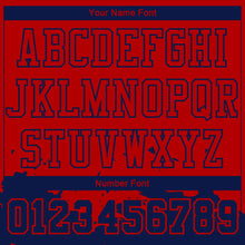 Load image into Gallery viewer, Custom Red Navy Color Splash Round Neck Sublimation Basketball Suit Jersey