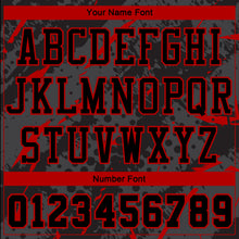 Laden Sie das Bild in den Galerie-Viewer, Custom Black Red Bright Lines Round Neck Sublimation Basketball Suit Jersey