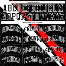 Laden Sie das Bild in den Galerie-Viewer, Custom Black White-Red Diagonal Lines Round Neck Sublimation Basketball Suit Jersey