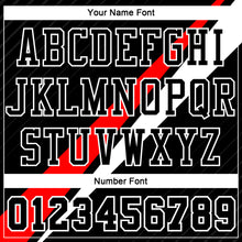 Laden Sie das Bild in den Galerie-Viewer, Custom Black White-Red Diagonal Lines Round Neck Sublimation Basketball Suit Jersey