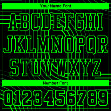 Load image into Gallery viewer, Custom Black Aurora Green Tracks Round Neck Sublimation Basketball Suit Jersey