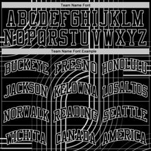 Laden Sie das Bild in den Galerie-Viewer, Custom Black Light Gray Tracks Round Neck Sublimation Basketball Suit Jersey