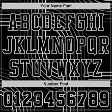 Laden Sie das Bild in den Galerie-Viewer, Custom Black Light Gray Tracks Round Neck Sublimation Basketball Suit Jersey