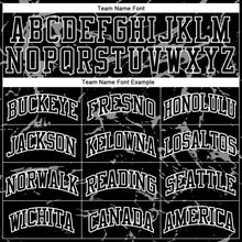 Load image into Gallery viewer, Custom Black White-Gray Abstract Grunge Art Round Neck Sublimation Basketball Suit Jersey