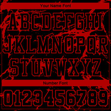 Laden Sie das Bild in den Galerie-Viewer, Custom Black Red Abstract Grunge Art Round Neck Sublimation Basketball Suit Jersey