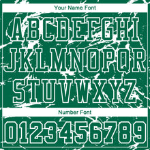 Laden Sie das Bild in den Galerie-Viewer, Custom Kelly Green White Abstract Grunge Art Round Neck Sublimation Basketball Suit Jersey