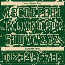 Load image into Gallery viewer, Custom Green Cream Abstract Grunge Art Round Neck Sublimation Basketball Suit Jersey