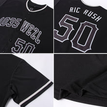 Загрузить изображение в средство просмотра галереи, Custom Black Black-Gray Authentic Baseball Jersey