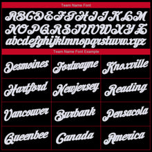 Load image into Gallery viewer, Custom Black White-Red Authentic Throwback Basketball Jersey