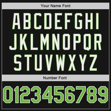 Load image into Gallery viewer, Custom Black Neon Green-White Authentic Throwback Basketball Jersey