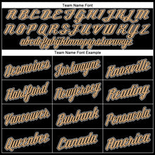 Load image into Gallery viewer, Custom Black Old Gold-White Authentic Throwback Basketball Jersey