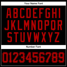 Load image into Gallery viewer, Custom Black Red Authentic Baseball Jersey