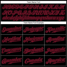 Load image into Gallery viewer, Custom Black Crimson Authentic Baseball Jersey