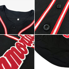 Load image into Gallery viewer, Custom Black Crimson-Gold Authentic Baseball Jersey
