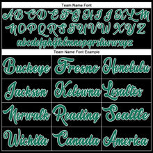 Load image into Gallery viewer, Custom Black Kelly Green-White Authentic Baseball Jersey