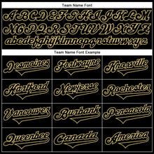 Load image into Gallery viewer, Custom Black Black-Vegas Gold Authentic Baseball Jersey