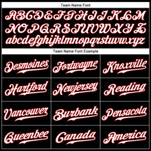 Load image into Gallery viewer, Custom Black White Pinstripe White-Red Authentic Baseball Jersey