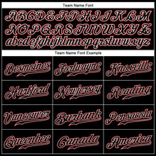 Laden Sie das Bild in den Galerie-Viewer, Custom Black Red Pinstripe Black-White Authentic Baseball Jersey