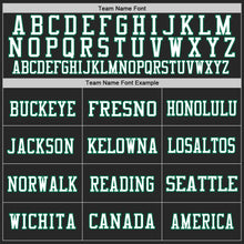 Laden Sie das Bild in den Galerie-Viewer, Custom Black White-Kelly Green Mesh Authentic Throwback Football Jersey