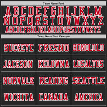 Load image into Gallery viewer, Custom Black Red-White Mesh Authentic Throwback Football Jersey