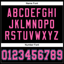 Загрузить изображение в средство просмотра галереи, Custom Black Pink-Light Blue Mesh Authentic Football Jersey