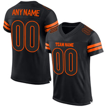 Загрузить изображение в средство просмотра галереи, Custom Black Black-Orange Mesh Authentic Football Jersey