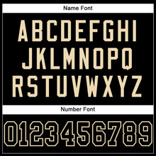 Load image into Gallery viewer, Custom Black Black-Cream Mesh Authentic Football Jersey
