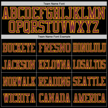 Load image into Gallery viewer, Custom Black Burgundy-Gold Mesh Authentic Football Jersey